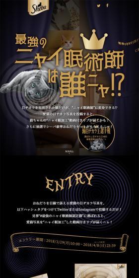最強のニャイ眠術師は誰ニャ!?のLPデザイン（インターネットサービス／ブラック系／神秘系）スマホ版
