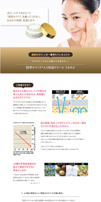 Moisturizing Cream with Skin-Type Ceramide "Urumido" - 10-Day Trial Size LP design (Beauty, Skincare, Fragrance / Gold tones / Simple) PC version