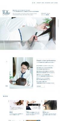 Hibikino Beauty Salon Roar - Roar LP design (Businesses, companies, stores / Shades of blue / Simple) PC version