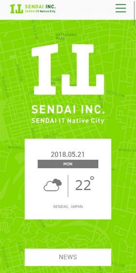 SENDAI INC.のLPデザイン（イベント・キャンペーン・体験／グリーン系／マンガ・イラスト系）スマホ版