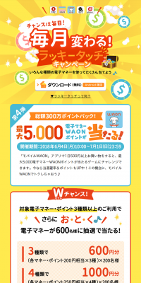 Changes monthly! Lucky Touch Campaign LP design (Services, Insurance, and Finance / yellow / Lively type) PC version
