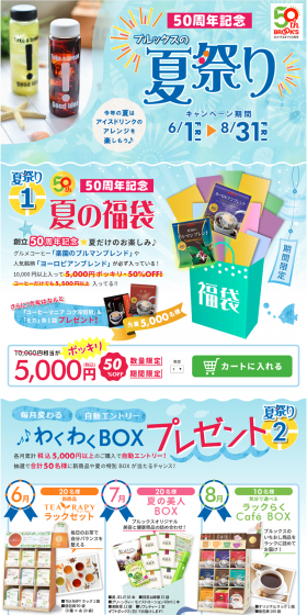 Brooks Summer Festival LP design (Internet service / Shades of blue / Lively type) PC version