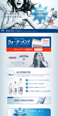 Gerolsteiner LP design (Beverages and Alcohol / Shades of blue / Refined style) PC version