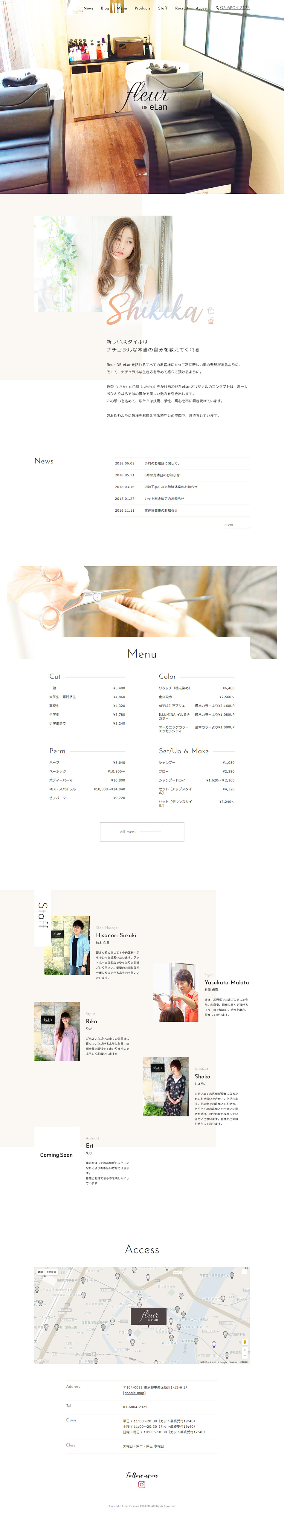 fleur DE eLan LP design (Services, Insurance, and Finance / White-based / Refined style) PC version