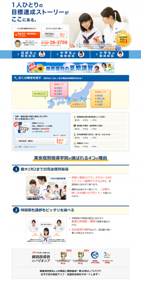 Tutoring School LP design (Businesses, companies, stores / Shades of blue / Trust and Safety) PC version