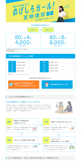 Nobishiro Girl! Summer Course LP design (Businesses, companies, stores / yellow / Lively type) PC version