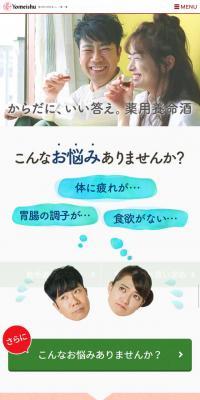 からだに、いい答え。薬用養命酒のLPデザイン（健康・美容食品・サプリ／グリーン系／健康・癒し系）スマホ版
