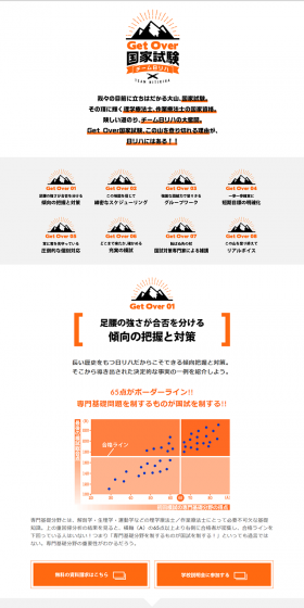 Get Over National Exam LP design (Learning Materials / Orange tones / Simple) PC version