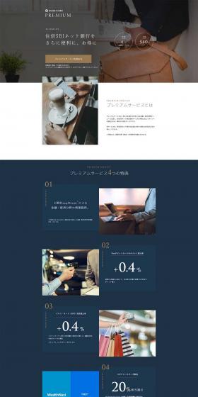 Premium Service LP design (Services, Insurance, and Finance / Shades of blue / Simple) PC version