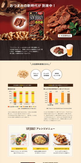 Soy Jerky LP design (food / Beige tones / Trust and Safety) PC version