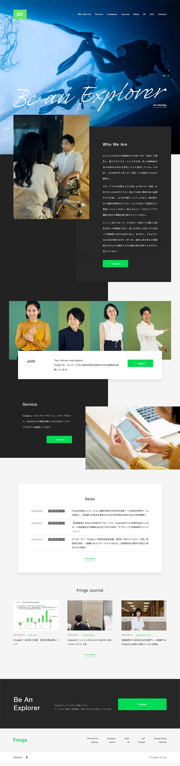 Fringe LP design (Businesses, companies, stores / Green tones / Simple) PC version