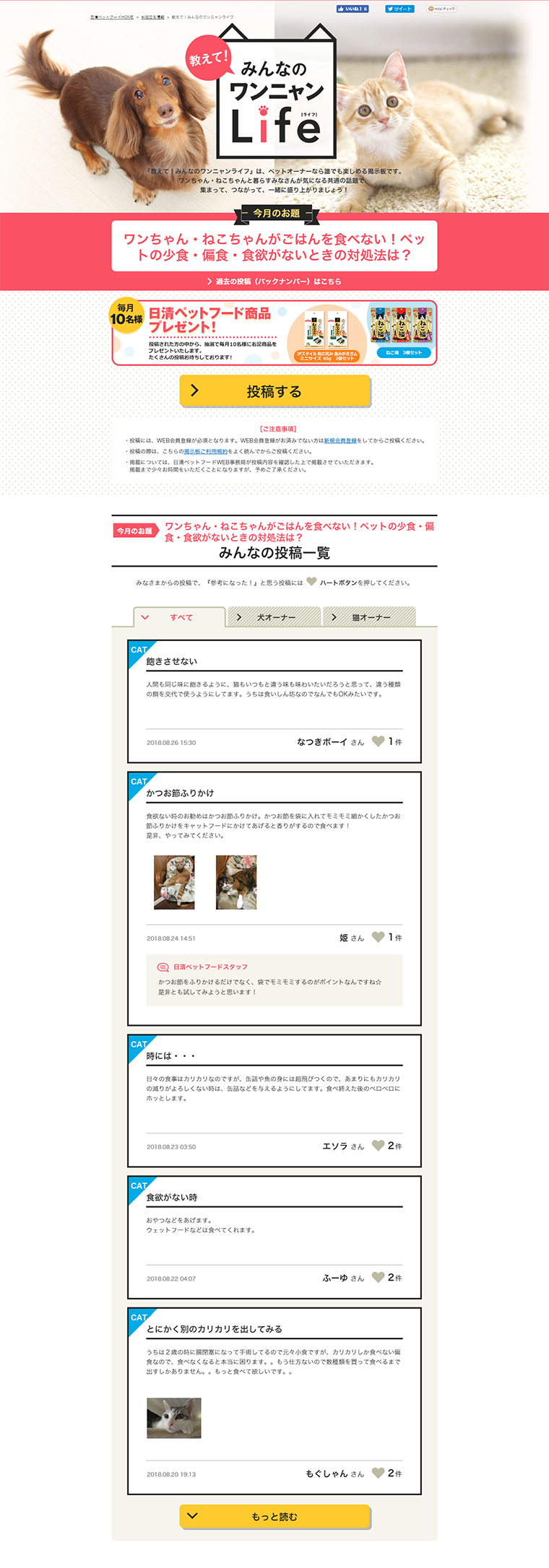 Minnano Wannyan Life LP design (Services, Insurance, and Finance / Pink shades / Cute style) PC version