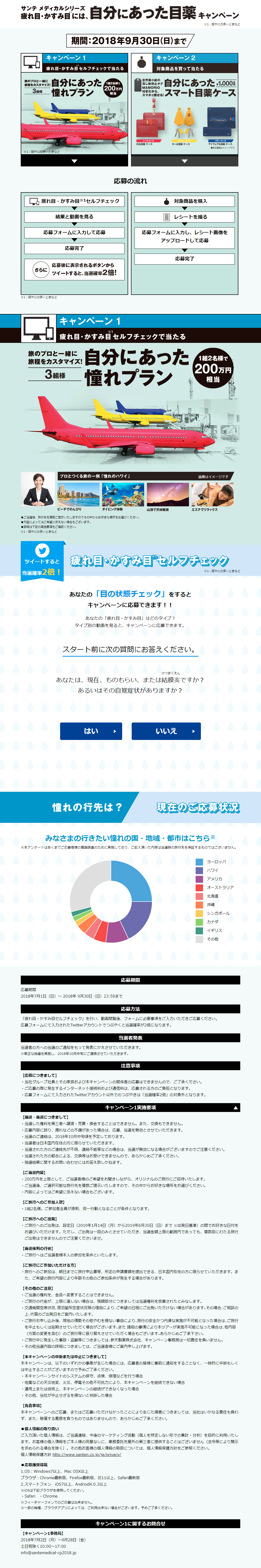 自分にあった目薬キャンペーンのLPデザイン（サービス・保険・金融／ブラック系／シンプル系）PC版