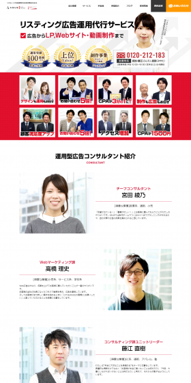 Listing Ad Management Services LP design (Internet service / Red tones / Trust and Safety) PC version