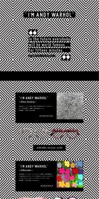 I am Andy Warhol LP design (fashion / Black-colored / Simple) PC version