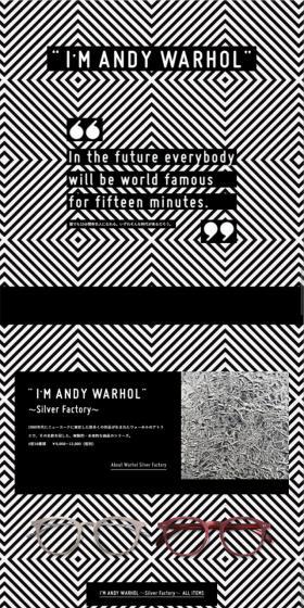 I'M ANDY WARHOLのLPデザイン(ファッション/ブラック系/シンプル系)スマホ版