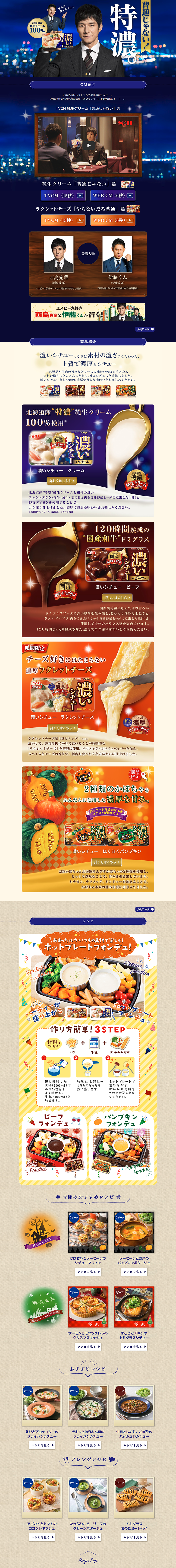 濃いシチューのLPデザイン（食品／ブルー系／キレイ系）PC版