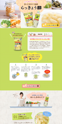 Rakkyo Vinegar LP design (food / yellow / Refined style) PC version