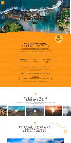 Drone-Pa! LP design (Services, Insurance, and Finance / Orange tones / Simple) PC version