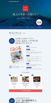 JAL Hokkaido LP design (Travel & Outdoor / Shades of blue / Refined style) PC version