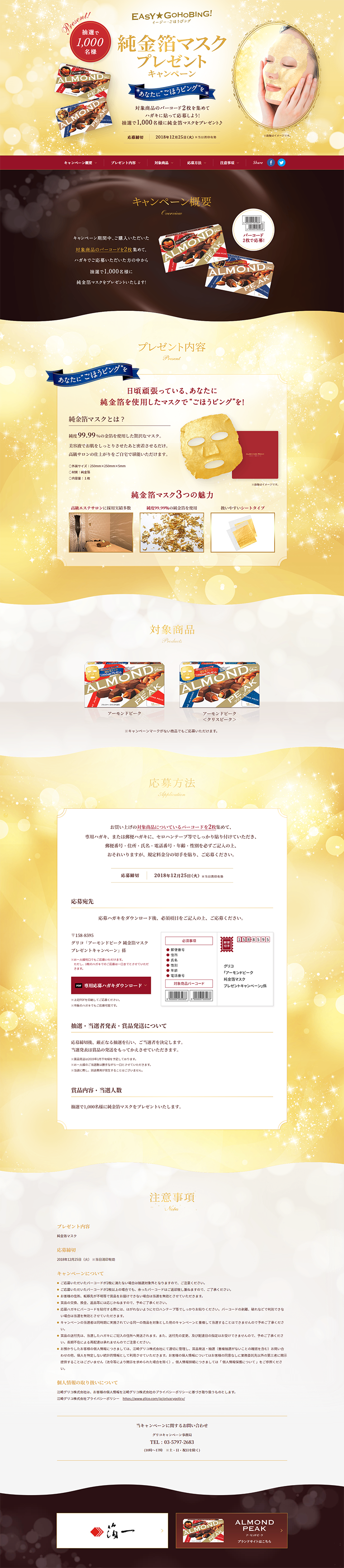 Pure Gold Leaf Mask Present LP design (Services, Insurance, and Finance / Gold tones / Refined style) PC version