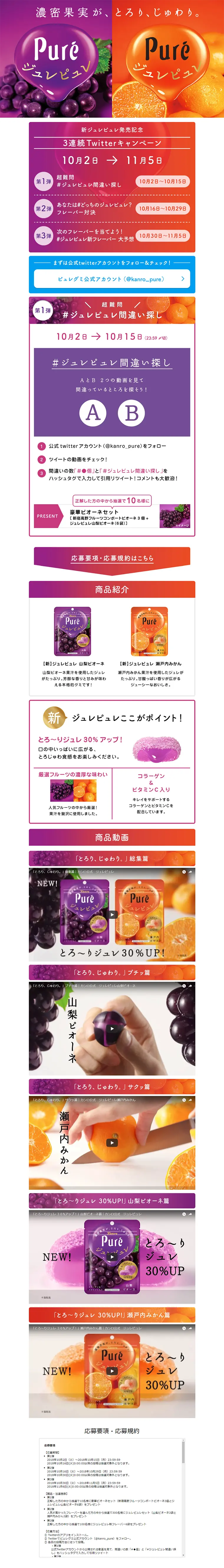 ジュレピュレのLPデザイン（サービス・保険・金融／オレンジ系／にぎやか系）PC版