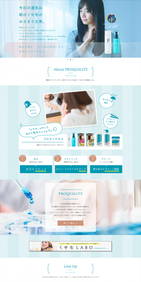 PROQUALITE LP design (Beauty, Skincare, Fragrance / Shades of blue / Refined style) PC version