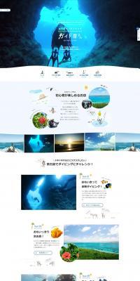 Dedicated diving guide LP design (Travel & Outdoor / Shades of blue / Simple) PC version