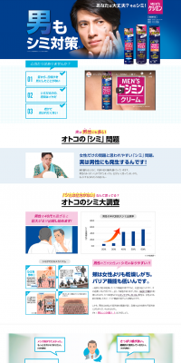 Men's Keshimin LP design (Beauty, Skincare, Fragrance / Shades of blue / Refined style) PC version