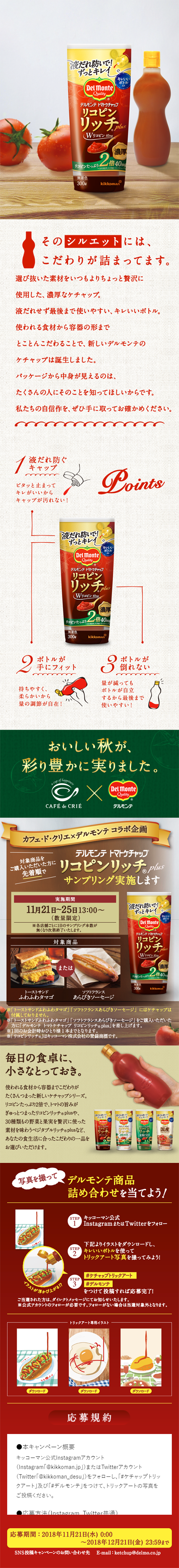 キレいいボトルのLPデザイン（食品／レッド系／キレイ系）スマホ版