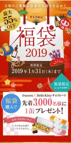 フラコラ 福袋 2019のLPデザイン（インターネットサービス／ゴールド系／和風系）スマホ版