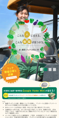 新農業人フェアのLPデザイン（サービス・保険・金融／ベージュ系／にぎやか系）スマホ版