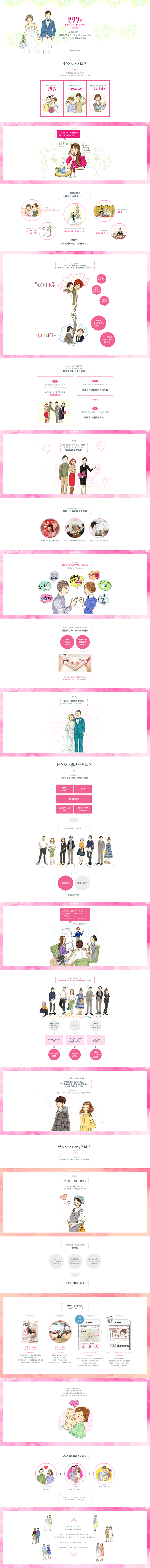 Zexy LP design (Services, Insurance, and Finance / Pink shades / Simple) PC version