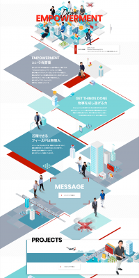 New Graduate Recruitment at Rakuten Kabushiki Kaisha LP design (Recruitment and Hiring / Red tones / Arts) PC version