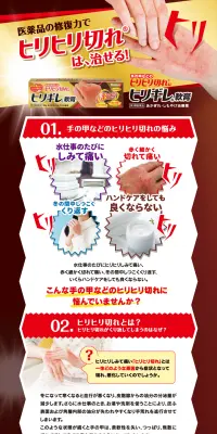 ヒリギレ軟膏のLPデザイン（美容・スキンケア・香水／レッド系／力強い系）PC版