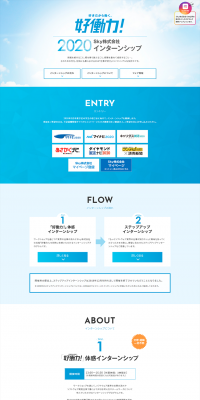 2020 Sky Co., Ltd. Internship LP design (Recruitment and Hiring / Shades of blue / Simple) PC version
