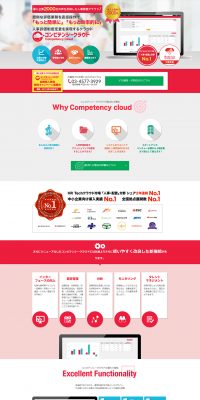 HR Evaluation System Competency Cloud LP design (Internet service / Pink shades / Lively type) PC version