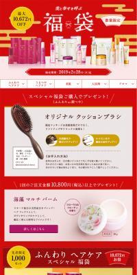 Fukubukuro 2019 LP design (Internet service / Red tones / Japanese style) PC version