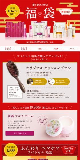 Fukubukuro 2019 LP design (Internet service / Red tones / Japanese style) PC version
