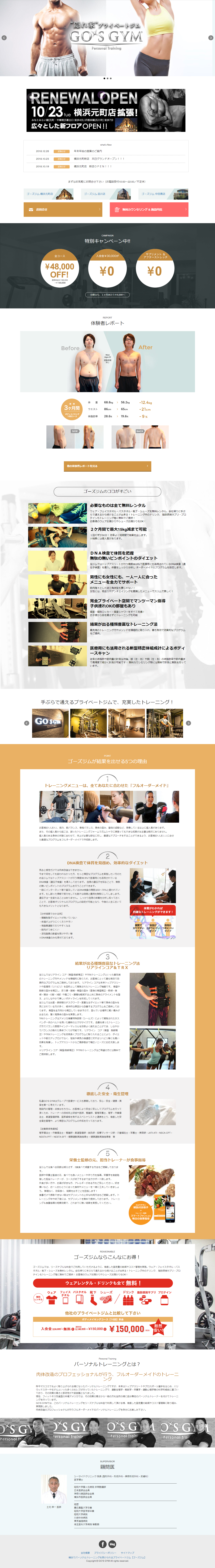 Personal Training Gym LP design (Services, Insurance, and Finance / Gold tones / Simple) PC version