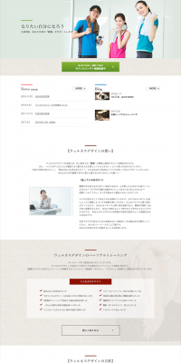 Personal Training LP design (Businesses, companies, stores / Green tones / Simple) PC version