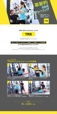 TRXサスペンショントレーニングのLPデザイン（サービス・保険・金融／イエロー系／キレイ系）PC版