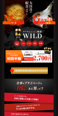 Ninniku Ran'oh WILD LP design (Health and Beauty Foods and Supplements / Black-colored / Cool style) PC version