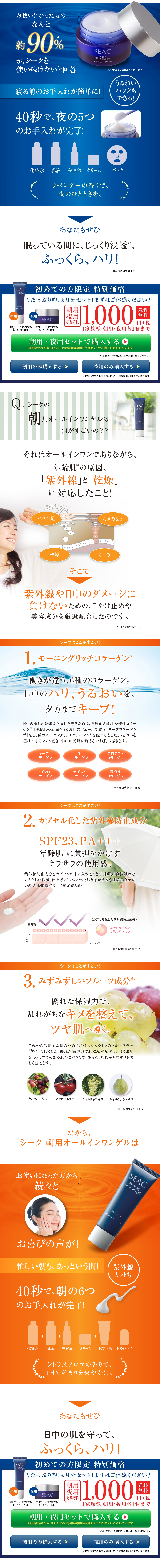 Seac LP design (Beauty, Skincare, Fragrance / Shades of blue / Refined style) PC version