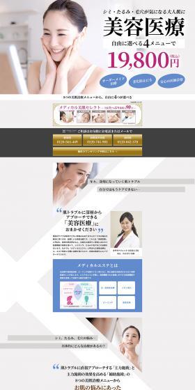 Medical Aesthetic Skin Selection LP design (Hospital, Chiropractic, Massage / Shades of blue / Simple) PC version