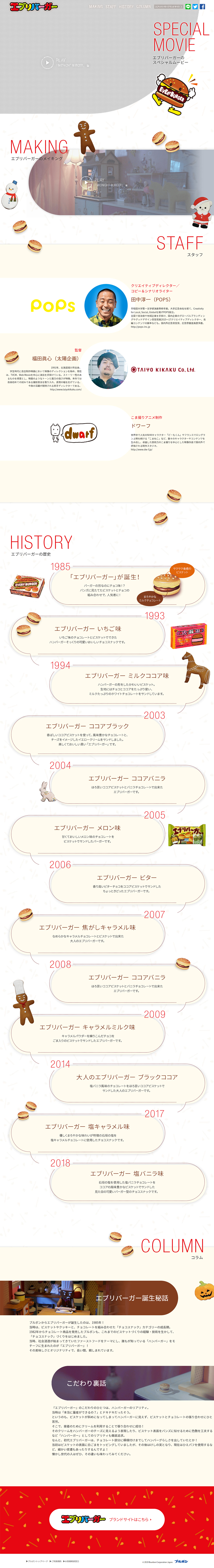 エブリバーガーのLPデザイン（スイーツ・スナック菓子／ホワイト系／かわいい系）PC版