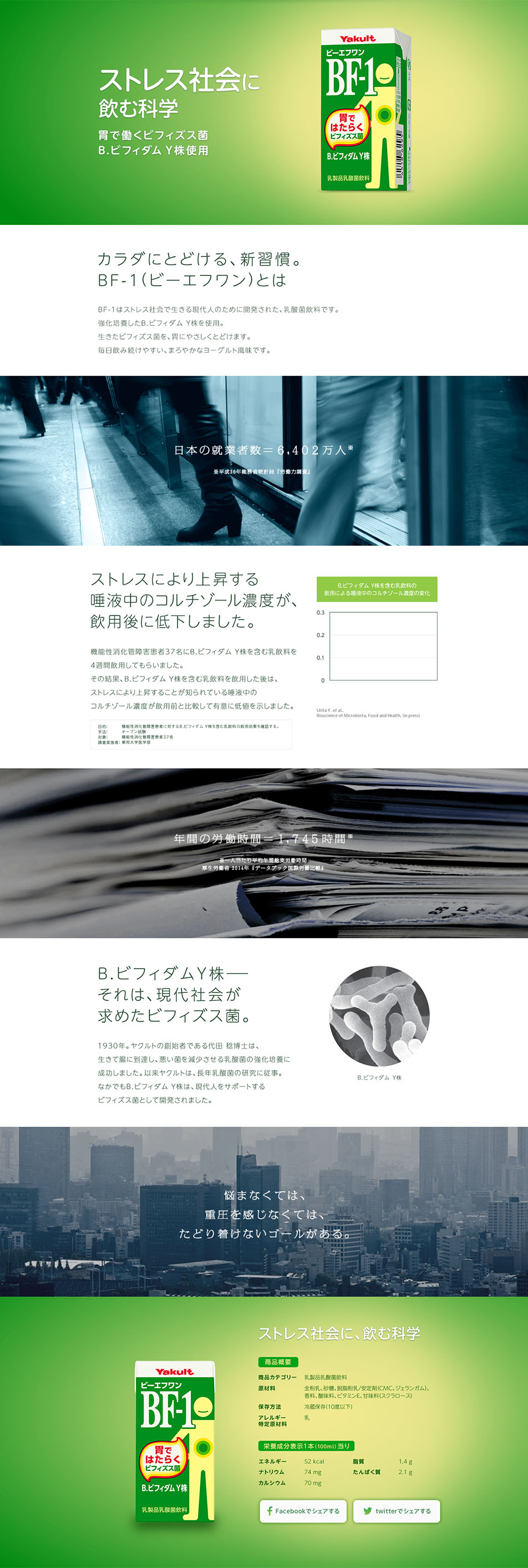 BF-1 LP design (Health and Beauty Foods and Supplements / Green tones / Simple) PC version