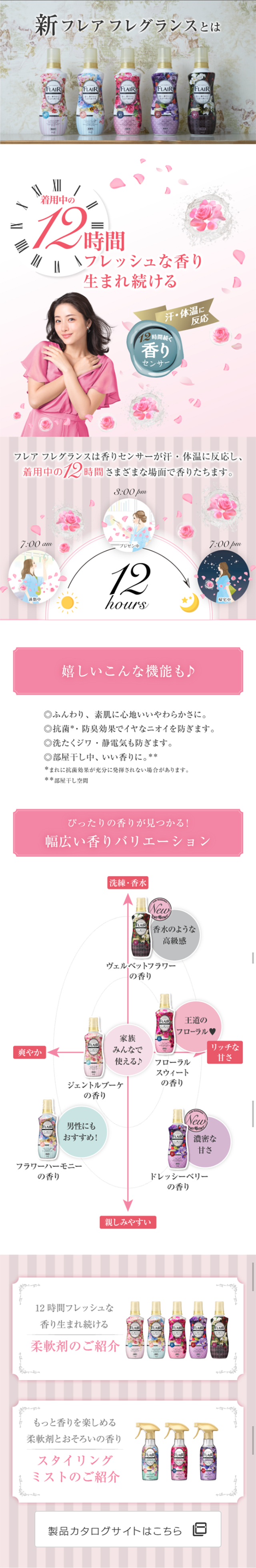 フレア フレグランスのLPデザイン（美容・スキンケア・香水／ピンク系／キレイ系）スマホ版
