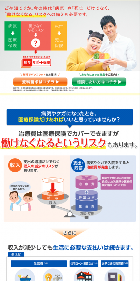 Income Support Insurance LP design (Services, Insurance, and Finance / Shades of blue / Trust and Safety) PC version