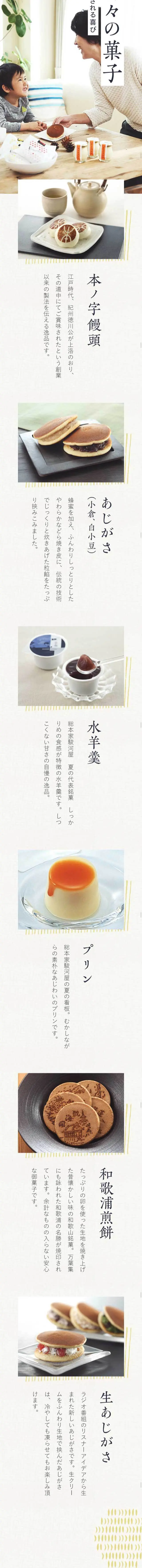 和菓子の総本家駿河屋のLPデザイン（サービス・保険・金融／ベージュ系／和風系）スマホ版